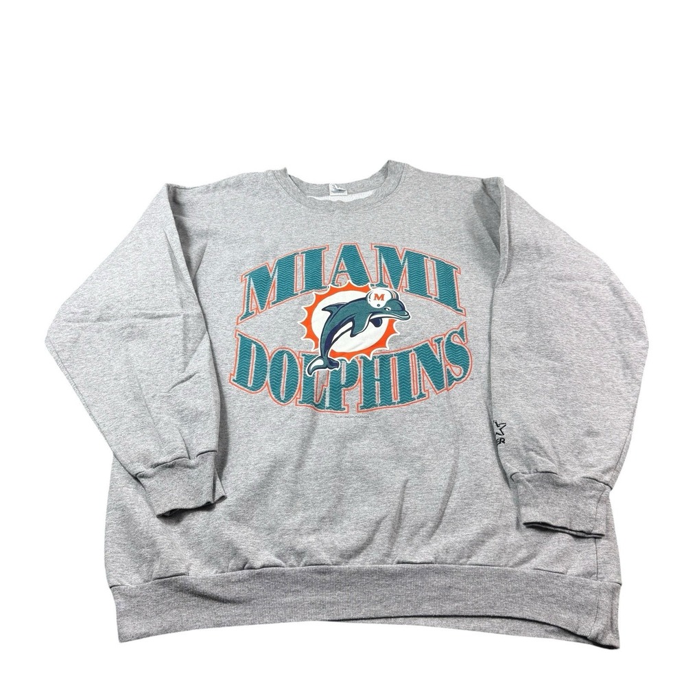Starter Miami‎ Dolphins VTG 1997 Big Graphic Men's Crewneck Sweater Size XL